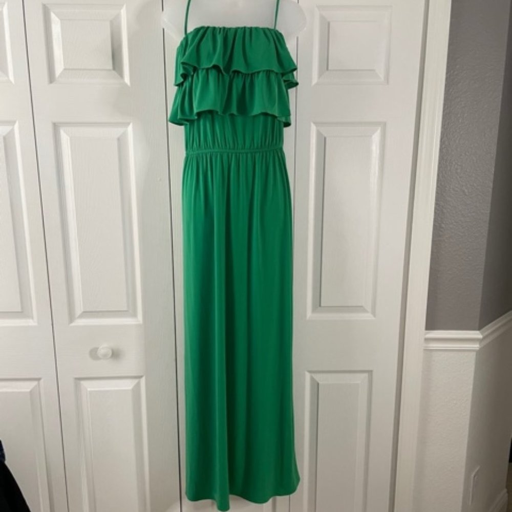Suzi Chin Ruffled Convertible Maxi Dress NWOT